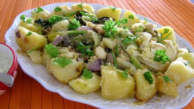 Ail : Plat d'une potée de légumes
