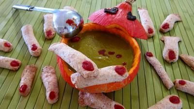 Velouté de doigts de croque-morts pour halloween