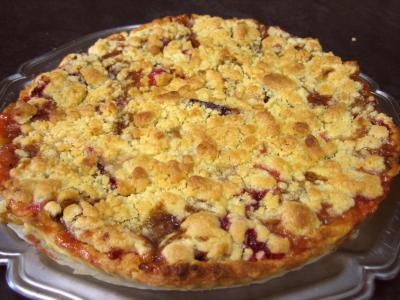 Image : Crumble aux prunes et aux bananes