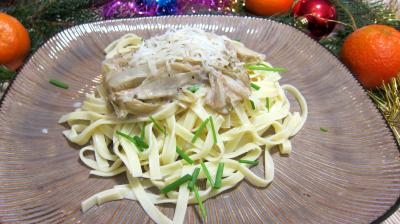Pâtes alimentaires : Assiette de nids d'Alsace aux endives