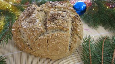 Huile d'olive : Boule de pain au son d'avoine