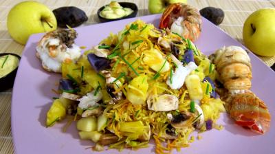 Recette Saladier de queues de langouste en salade