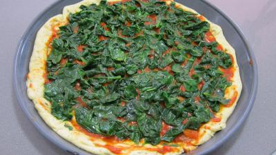 Pizza aux épinards et aux champignons - 8.2