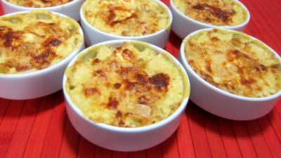 Image : recette Torsades gratinées à la béchamel et aux cacahuètes