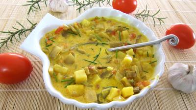 Ail : Plat de côtes de blettes au bleu d'Auvergne