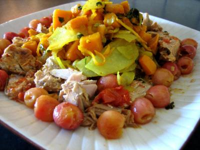 Image : recette Thon au chou-rave et cerises