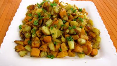 cumin : Assiette de panais et patates douces aux épices