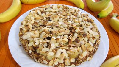 Image : recette Gâteau aux amandes et aux bananes