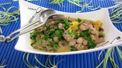 noix de coco : Plat de filets mignon de porc ananas et crème de coco