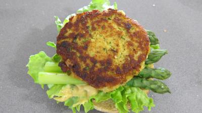 Hamburgers au cabillaud et aux asperges - 10.3