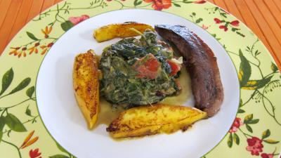 Image : recette Magrets de canard à la plancha et ses épinards
