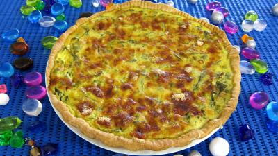 Quiche au fromage nature et à la laitue