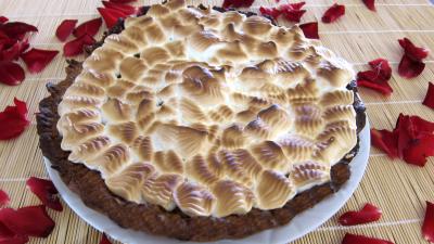 Image : Assiette de tarte à la rhubarbe