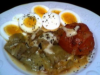Recette Assiette de gratin d'aubergines, tomates, mozzarelle 