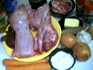 Ingrédients pour la recette : Civet de lièvre
