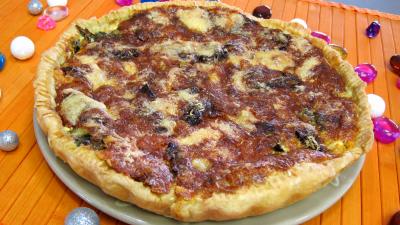Image : recette Tarte à la citrouille et aux bettes