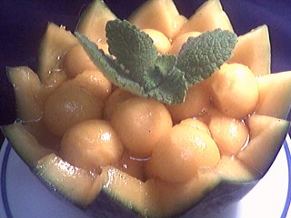 gousse de vanille : soupe de melon