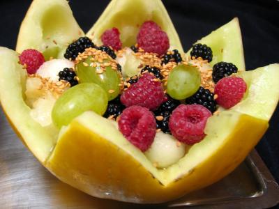 Image : recette Melons farcis aux fruits