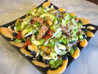 Image : recette Salade de melon aux graines de tournesol