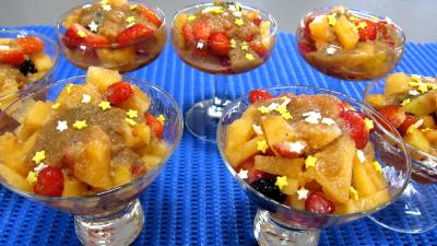 caramel : Coupe de melon en salade au caramel