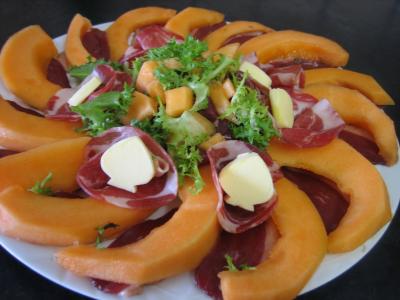 Image : recette Melon et ses jambons