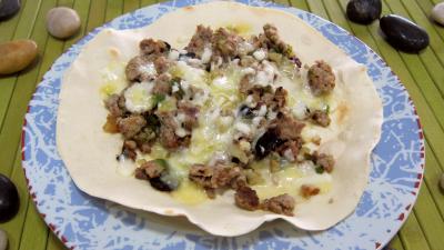 Image : Assiette de quesadilla au filet de porc