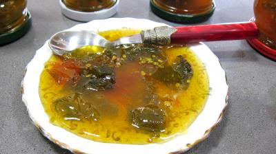 Confitures : Coupelle de confiture de tomates vertes