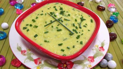 Cuisine diététique : Assiette de coulis de courgettes