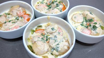 Recette Coquilles Saint-Jacques à la honfleuraise (Normandie)