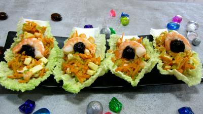 Recettes rapides : Barquettes de chou chinois