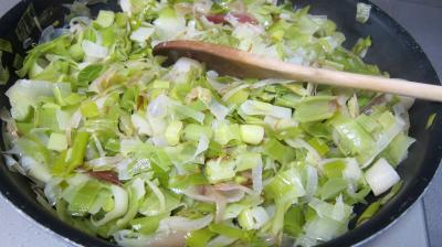 Recette Fondue de poireaux aux oeufs fantômes 