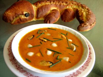 Soupes & potages : Assiette de soupe de noix de Saint-Jacques