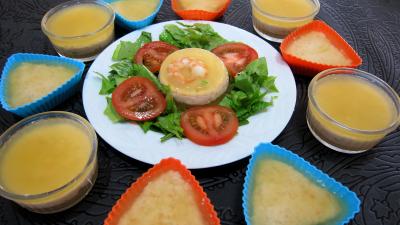 Pour débutants : Ramequins de mousse de gambas à la gelée d'orange