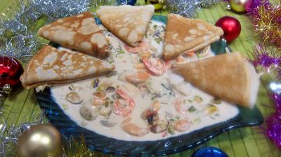 crème : Assiette de crêpes océanes