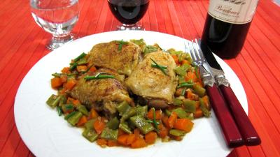 Pour débutants : Assiette de poulet aux carottes