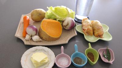 Ingrédients pour la recette : Soupe de légumes aux navets