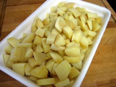 Salade aux restes de pommes de terre vapeur et chèvre - 1.3