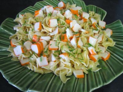 surimi : Plat de tagliatelle au surimi