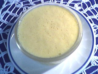 flan : Coupe d'oeufs au lait aux kakis