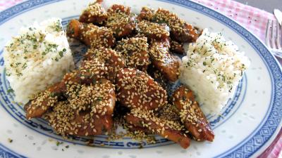 Cuisine chinoise : Plat de poulet teriyaki