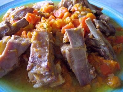 patate douce : Poitrine de porc aux patates douces
