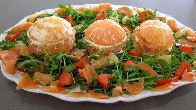 Millefeuille de pamplemousse au saumon fumé - 6.2