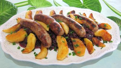 plat complet : Assiette de chou rouge aux pommes