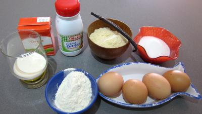 Ingrédients pour la recette : Crème pâtissière aux amandes