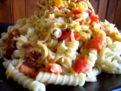 Image : recette Sauté de chou-rave au maccheroni