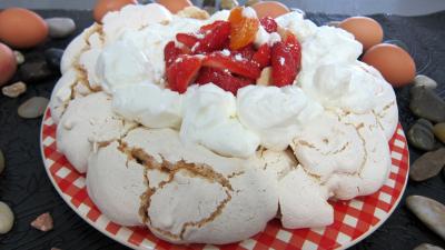 Photo : Pavlova aux fraises