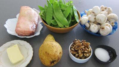 Ingrédients pour la recette : Magret de canard aux pois gourmands