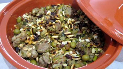 Cuisson à l'autocuiseur : Tajine d'agneau aux raisins