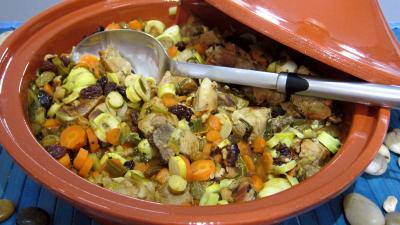 Image : Tajine de rouelle de porc au vin blanc en tajine