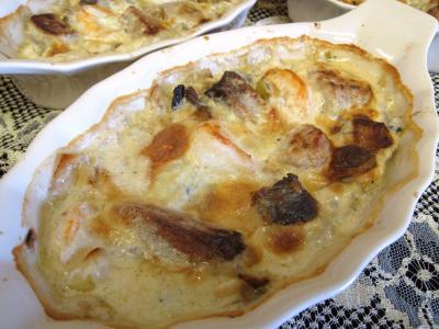 cassolette : Cassolette d'espadon aux poireaux